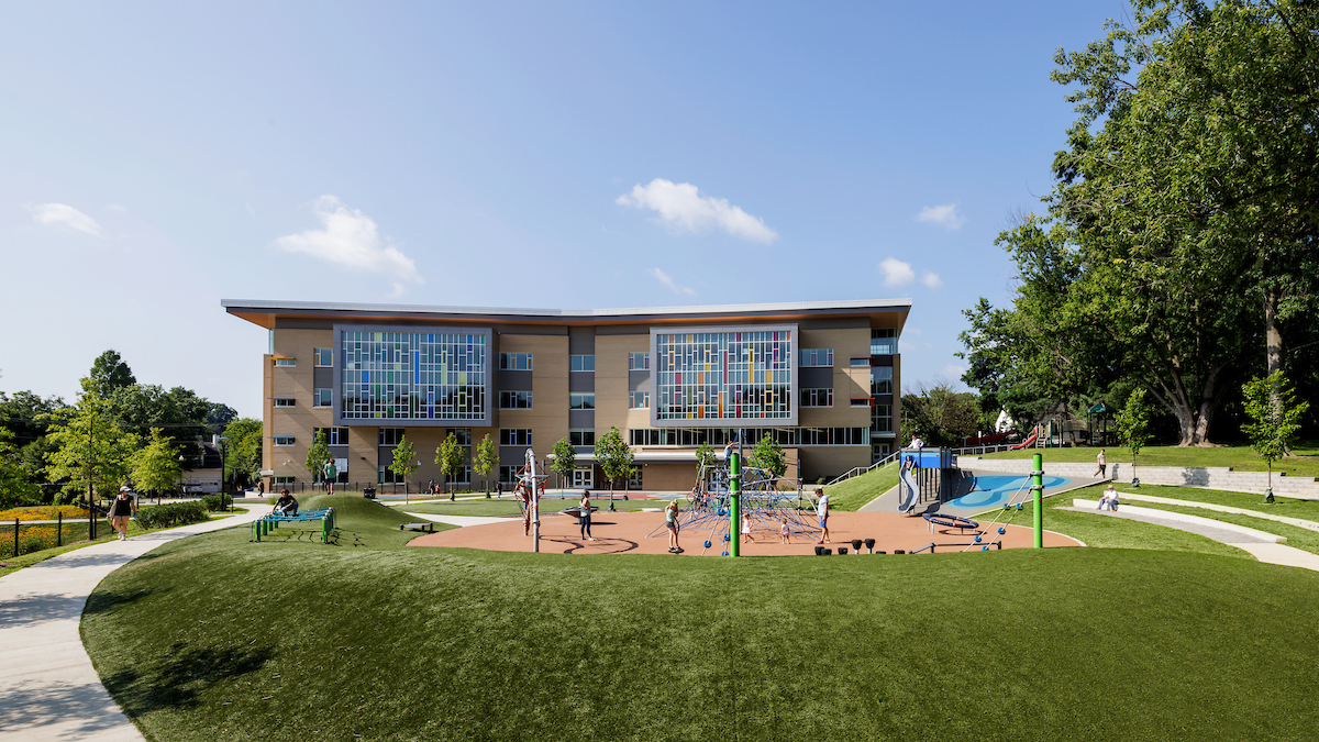 Cardinal Elementary School Exterior Back View VMDO Lincoln Barbour