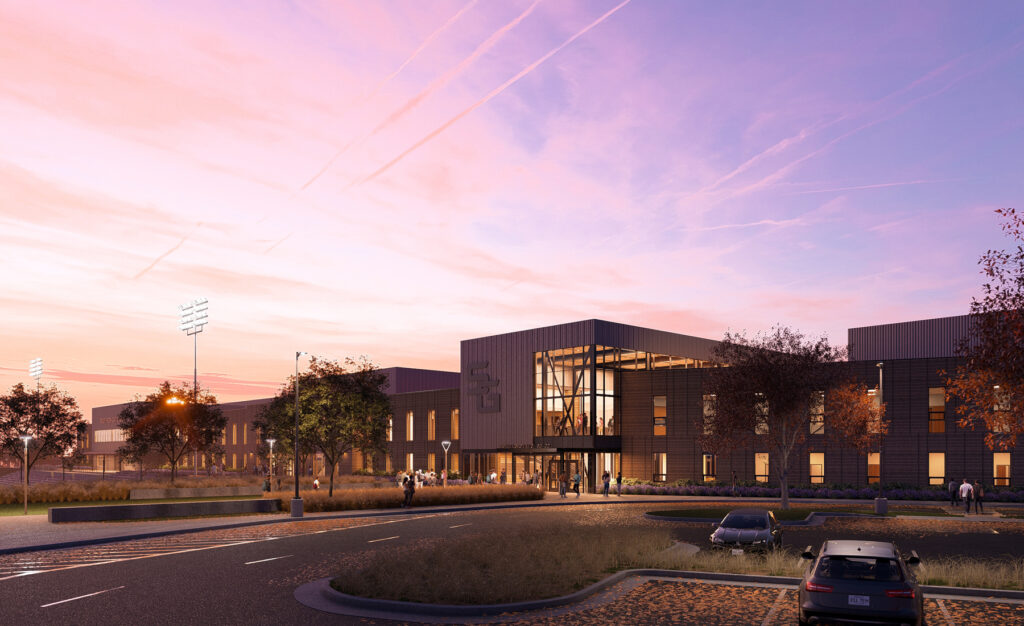 Southern Gap High School_Exterior_Main Entrance from Parking_VMDO